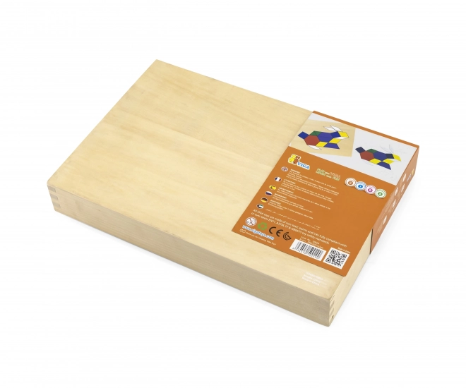 Viga mosaico geometrico in legno per bambini