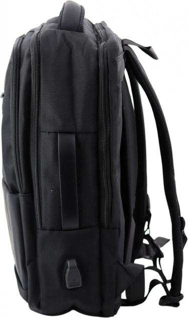 Zaino urbano con USB e cinghia pettorale nero 26L