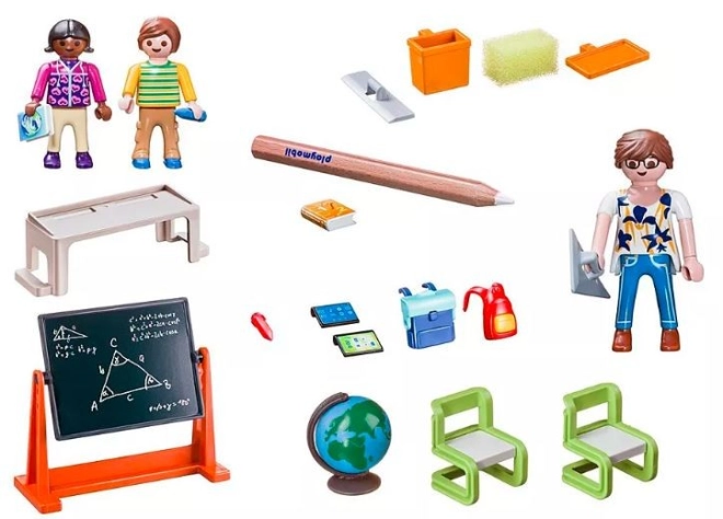 Personaggi e attrezzatura scolastica autentica