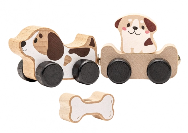 Giocattolo in legno Smart Dogs con osso