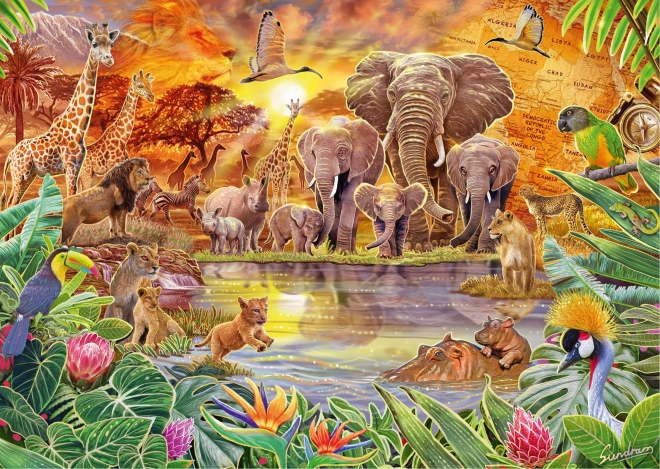 Schmidt puzzle natura selvaggia: Regno africano 1000 pezzi