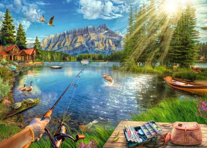 Puzzle Ravensburger Vita al lago 1000 pezzi