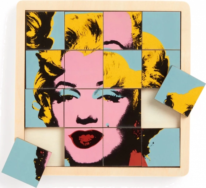 Puzzle scorrevole in legno Andy Warhol: Marilyn 2 in 1