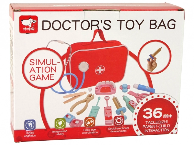 Set di primo soccorso medico in legno