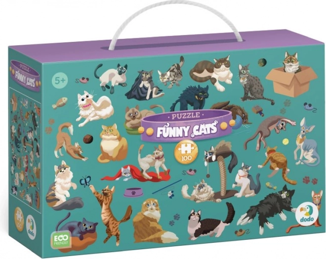 DODO Puzzle Divertenti Gatti 100 Pezzi