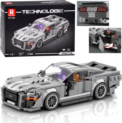 Set di costruzione tecnico auto sportiva GT anni ’60 – grigio