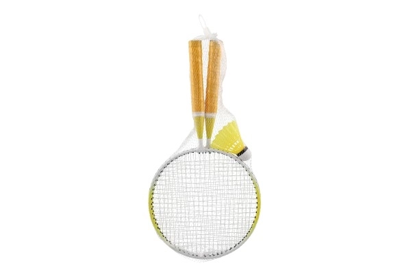 Set badminton per bambini metallo/plastica con due racchette e volano