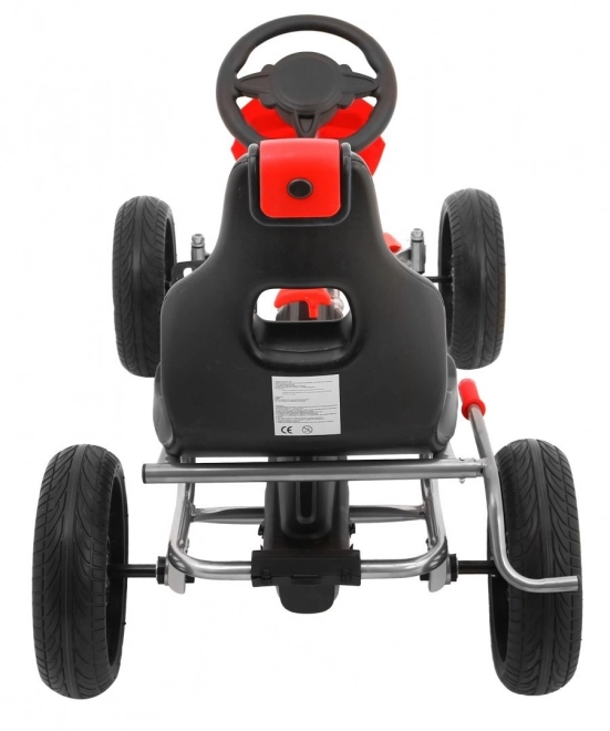Grand Ride go-kart a pedali per bambini 3+ Rosso + Ruote EVA + Sedile regolabile + Freno a mano