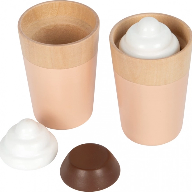 Macchina da caffè in legno Small Foot con accessori Tasty grigio