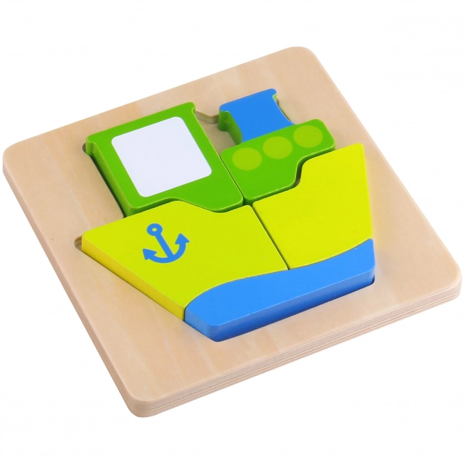 Puzzle di legno a tema nave per bambini TOOKY TOY