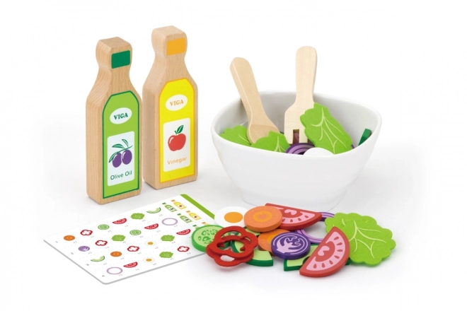 Set insalata in legno per bambini