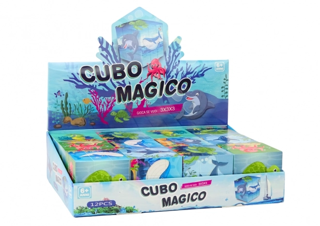 Cubo Magico Educativo Animali Marini Puzzle Gioco Logico