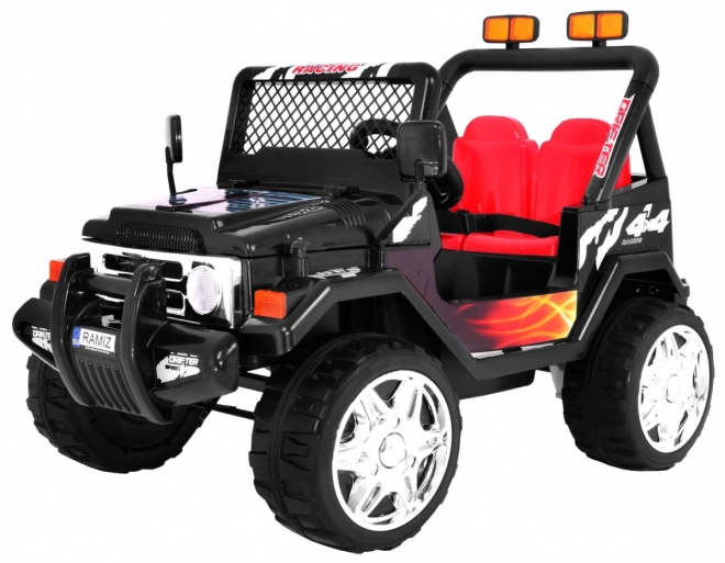 Auto fuoristrada per bambini a batteria Raptor Drifter Black + telecomando + partenza lenta + EVA + suoni Luci