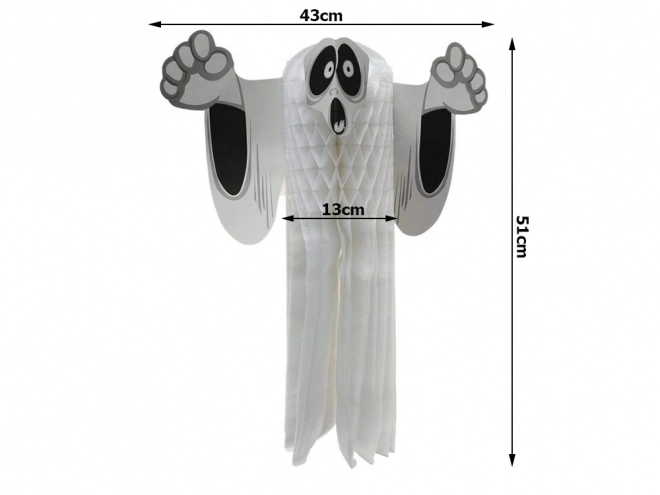 Decorazione Pendente Fantasma Halloween in Carta 3D