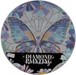 Pittura a diamante Mandala con farfalla