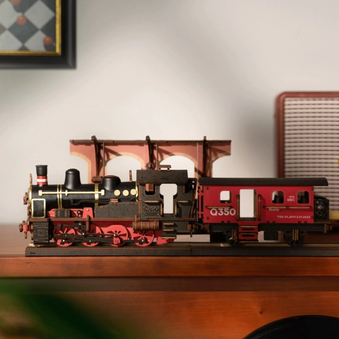 Scomposizione puzzle legno 3D locomotiva a vapore Vintage di RoboTime