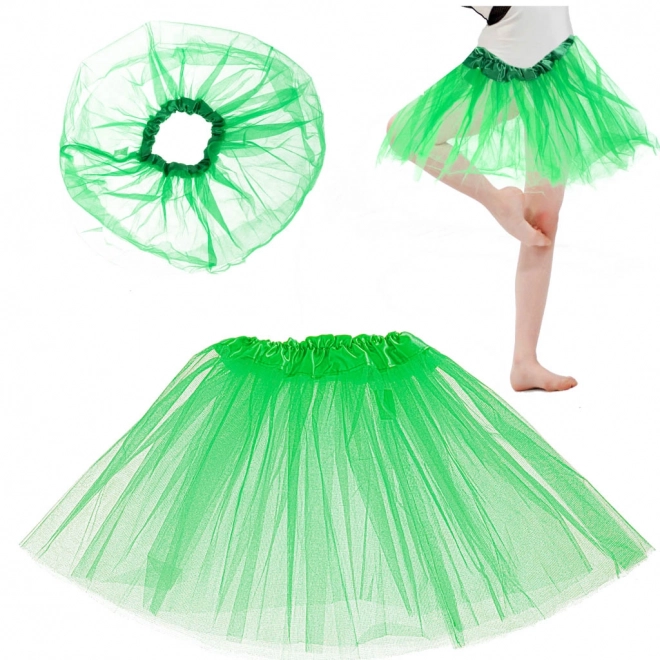 Gonna Tutu in Tulle per Costume di Carnevale Rosa – verde