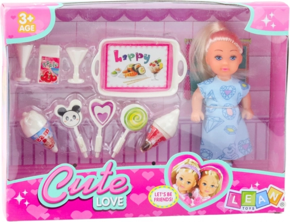 Set Mini bambola Accessori dolci Abito blu