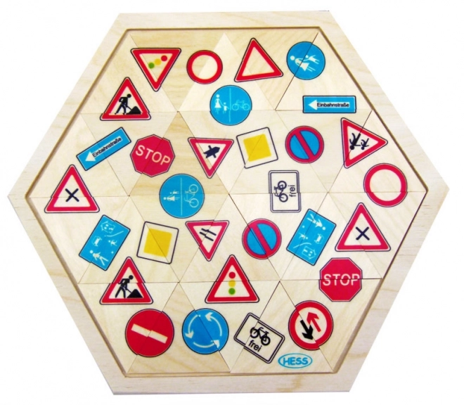 Gioco puzzle segnaletica stradale per bambini