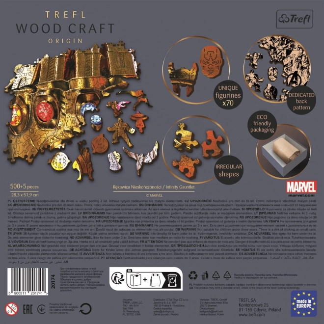 Puzzle in legno Trefl Wood Craft Origin Avengers Guanto dell'Infinito