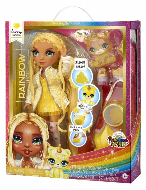 Fashion doll Rainbow High con animaletto - Sunny Madison