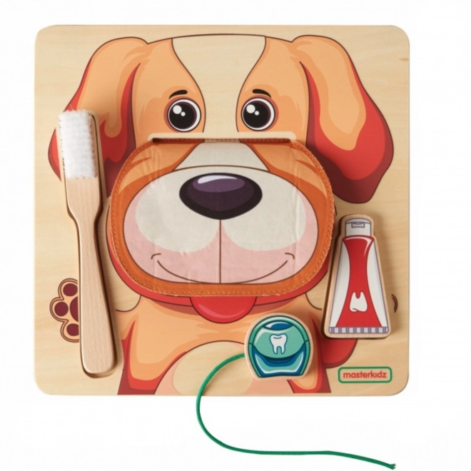 Tabellone educativo Montessori igiene orale del cane