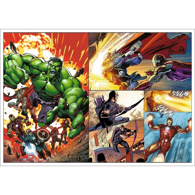 Puzzle 4 x 250 pezzi Giorni eroici Avengers