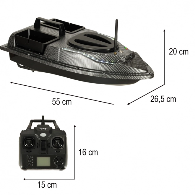 Barca da Pesca Telecomandata GPS Flytec