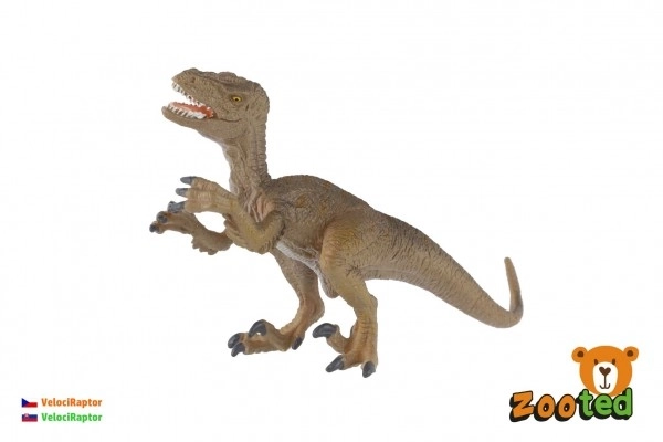 Velociraptor giocattolo in plastica 16cm in sacchetto