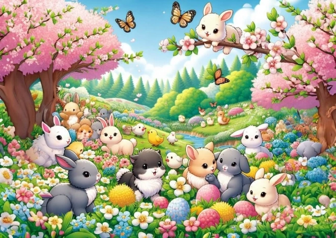Puzzle Incontro dei coniglietti 25 pezzi