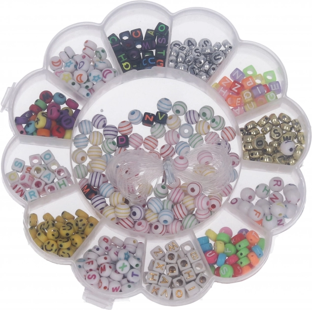 Set di perline margherita 90 g con cordino