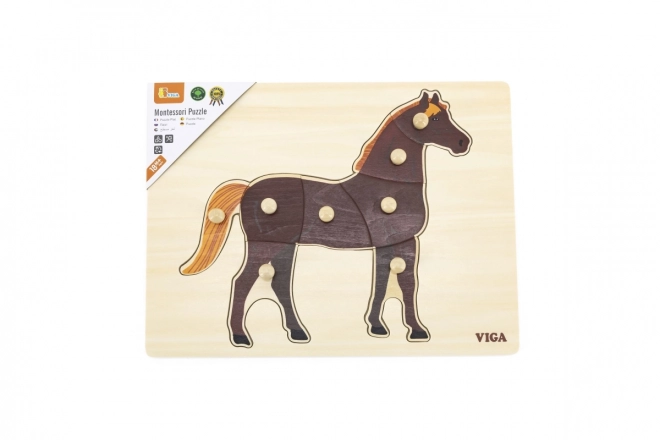 Puzzle Montessori in legno - Cavallo