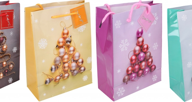 Borsa regalo di Natale taglia M 26x32x11 cm