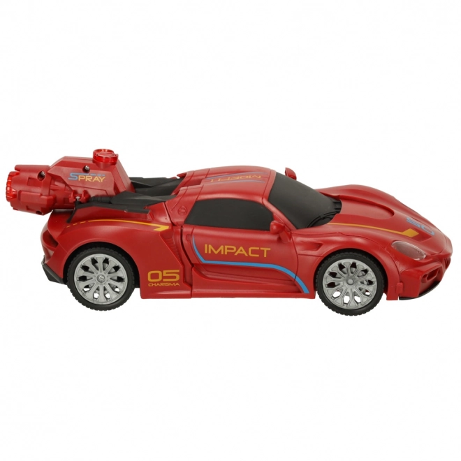 Auto Robot Trasformabile Telecomandato Rosso