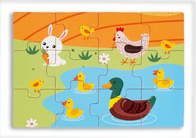 Puzzle in legno - vita in campagna