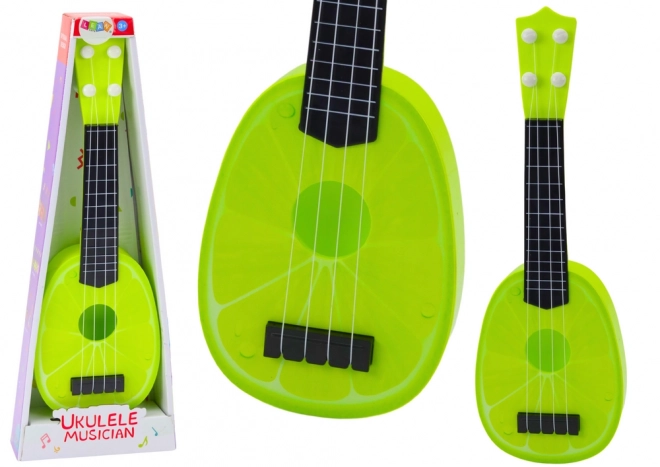 Ukulele per bambini chitarra mini 4 corde motif lime verde