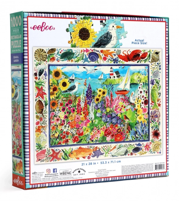 Puzzle Giardino con Gabbiani 1000 Pezzi