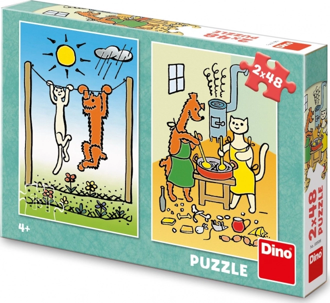 Puzzle Krtek si rallegra 2x48 pezzi