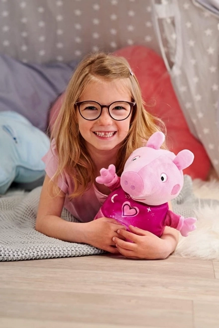 Peppa Pig peluche 2-in-1 con ninna nanna e luce