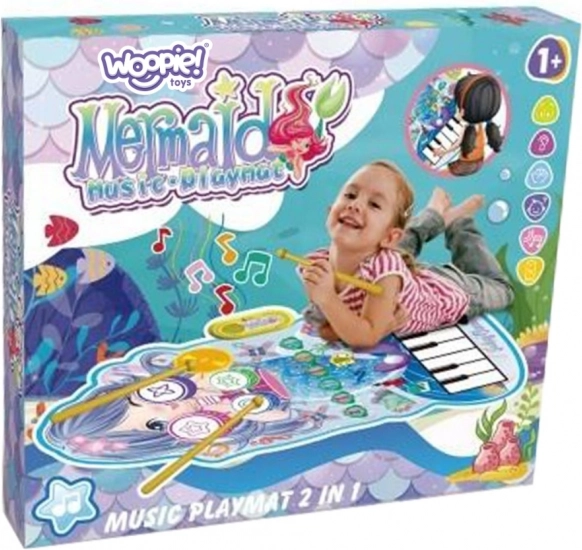Tappeto musicale Sirenetta 2 in 1 batteria interattiva