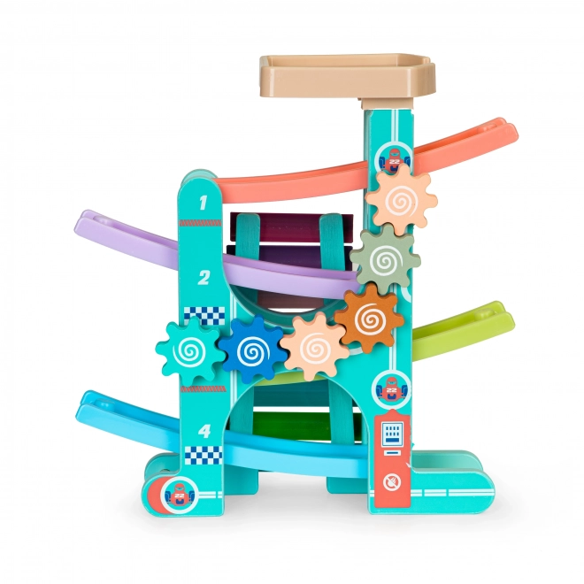 Pista per macchinine in legno con xilofono ECOTOYS