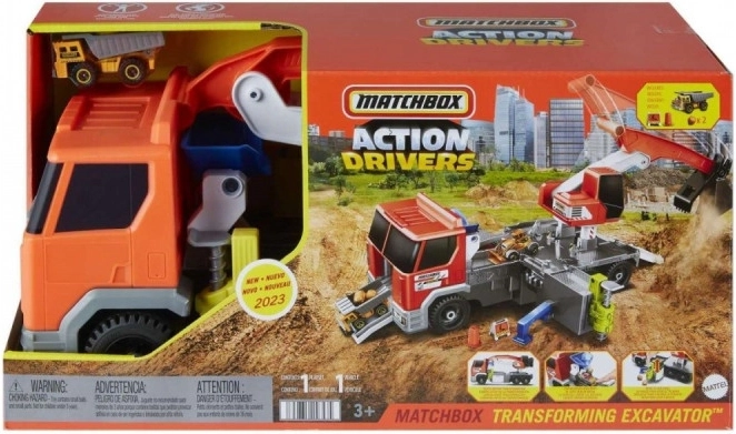 Camion e escavatore funzionanti