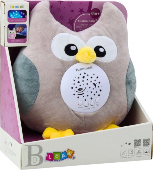 Gufo peluche con proiettore e melodie