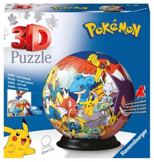 Puzzle 3D Sfera 72 pezzi Pokemon