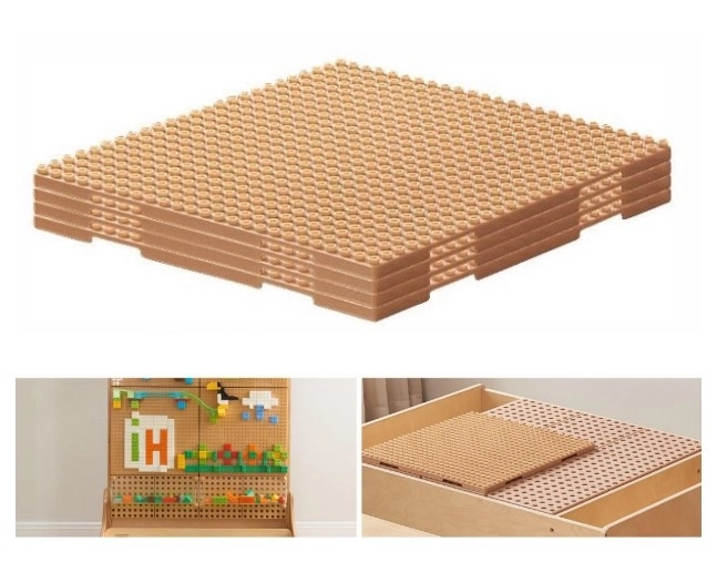 tavolo educativo in legno masterkidz con accessori stem e 563 blocchi