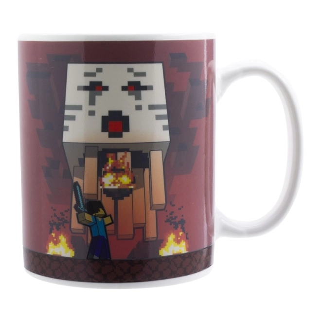 Tazza che cambia con motivo Minecraft Nether
