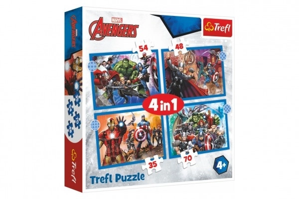 Coraggiosi Avengers | Puzzle 4 in 1 | Trefl