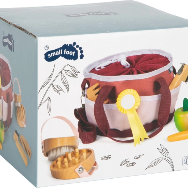 Set cura del cavallo con borsa rossa