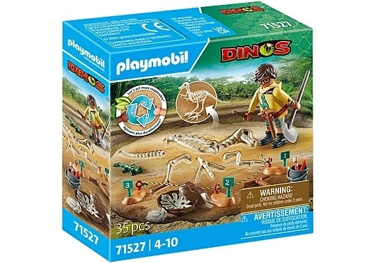 Set di figure Playmobil dinos scavo scheletro di dinosauro