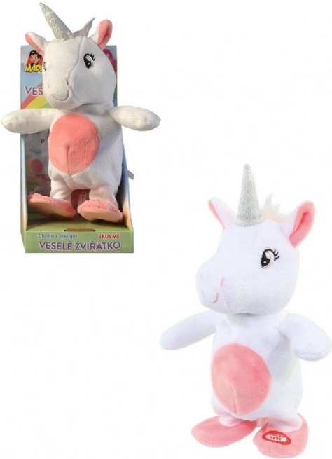 Unicorno che cammina e ripete